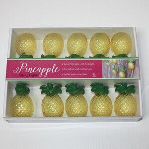 DEI Pineapple String Lights for Indoor and Outdoor Use 8.5' Length New in Box